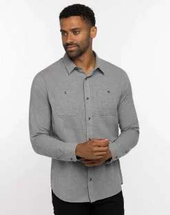 TravisMathew Cloud Flannel Button-Up><noscript><img width=