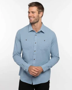 TravisMathew Cloud Flannel Button-Up><noscript><img width=