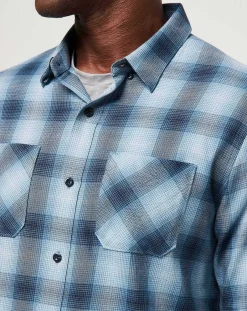 TravisMathew Cloud Flannel Plaid Button-Up><noscript><img width=
