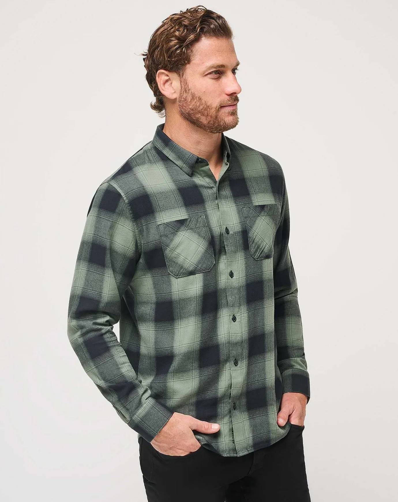 TravisMathew Cloud Flannel Plaid Button-Up> Button-Ups