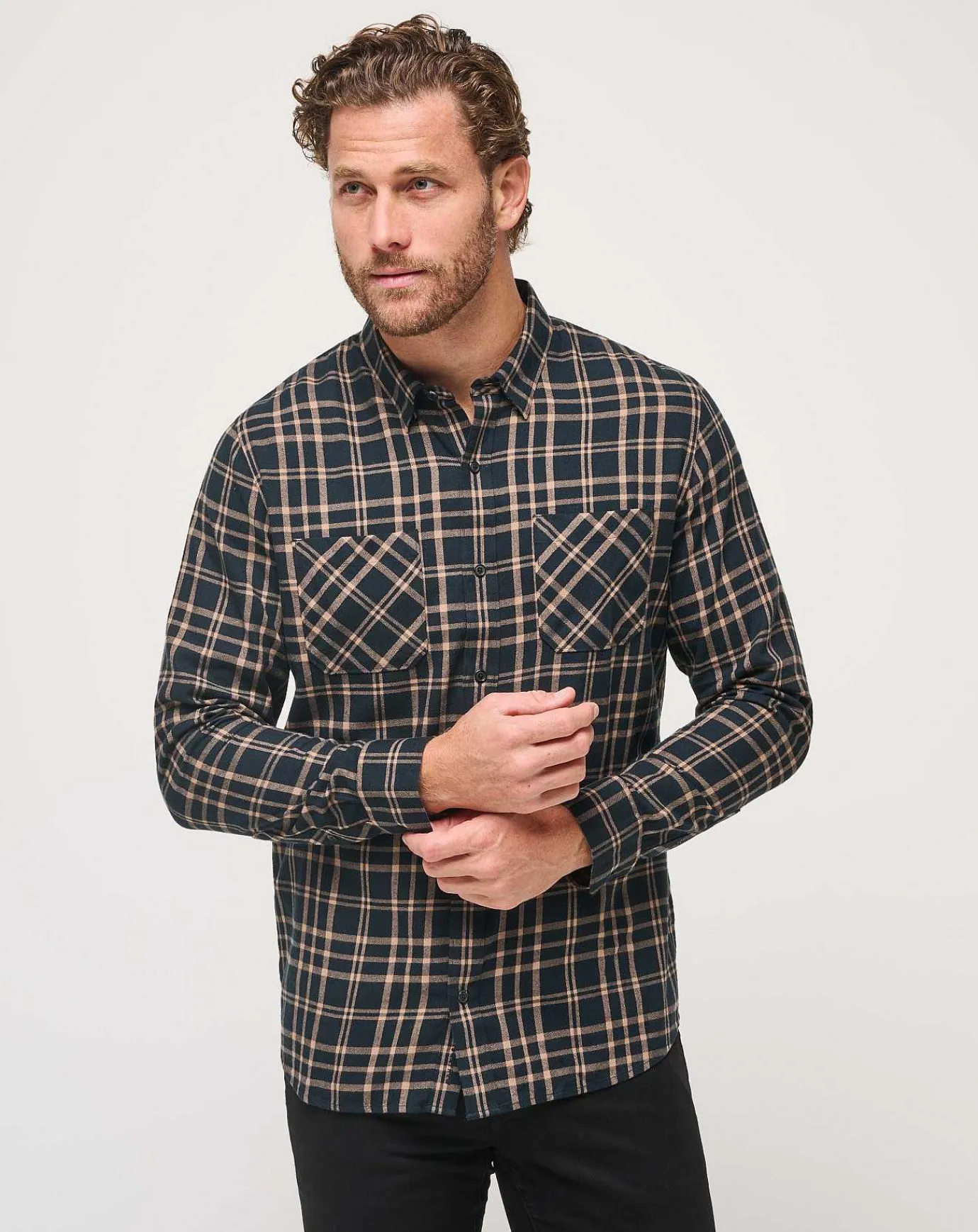 TravisMathew Cloud Flannel Plaid Button-Up> Button-Ups