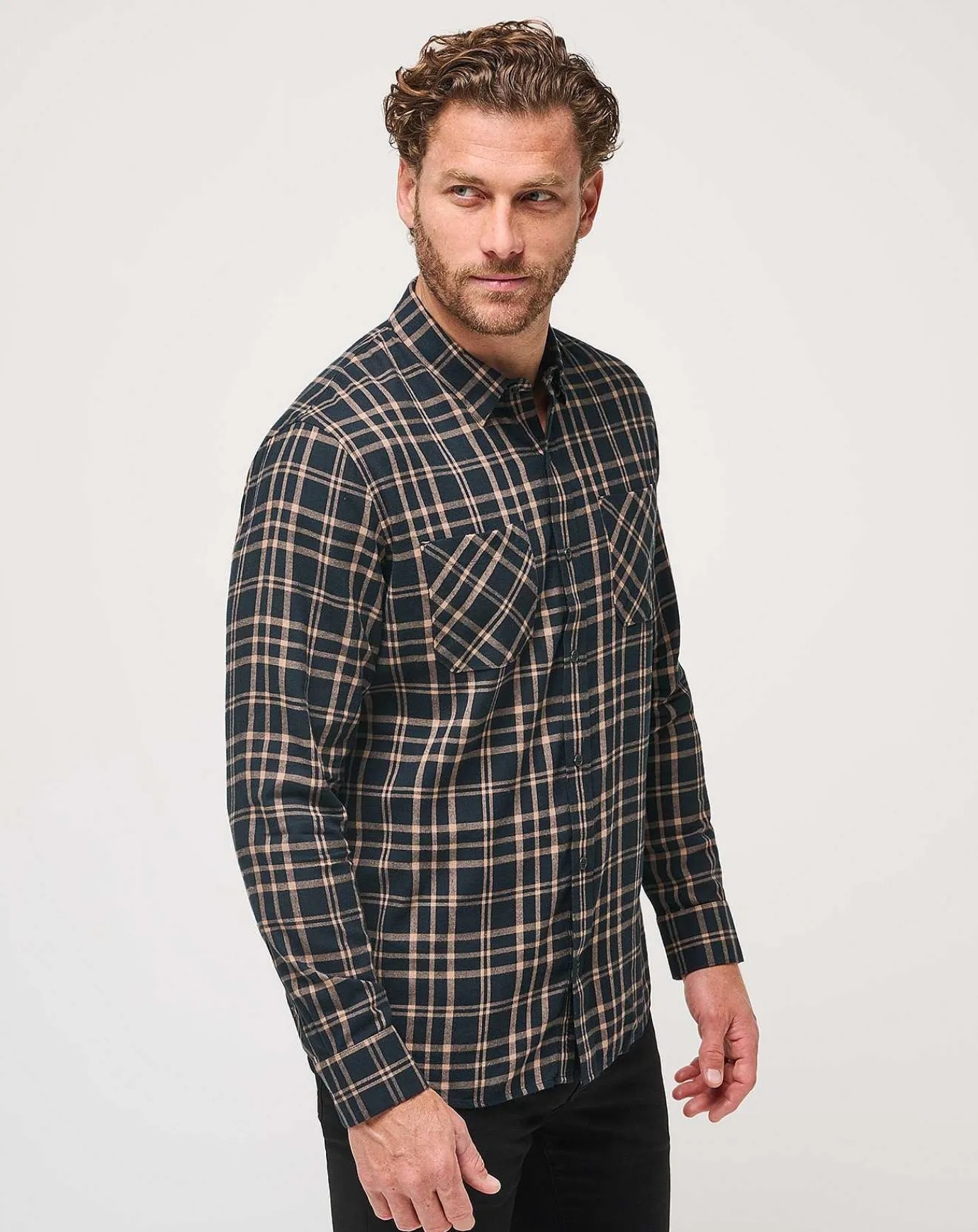 TravisMathew Cloud Flannel Plaid Button-Up> Button-Ups