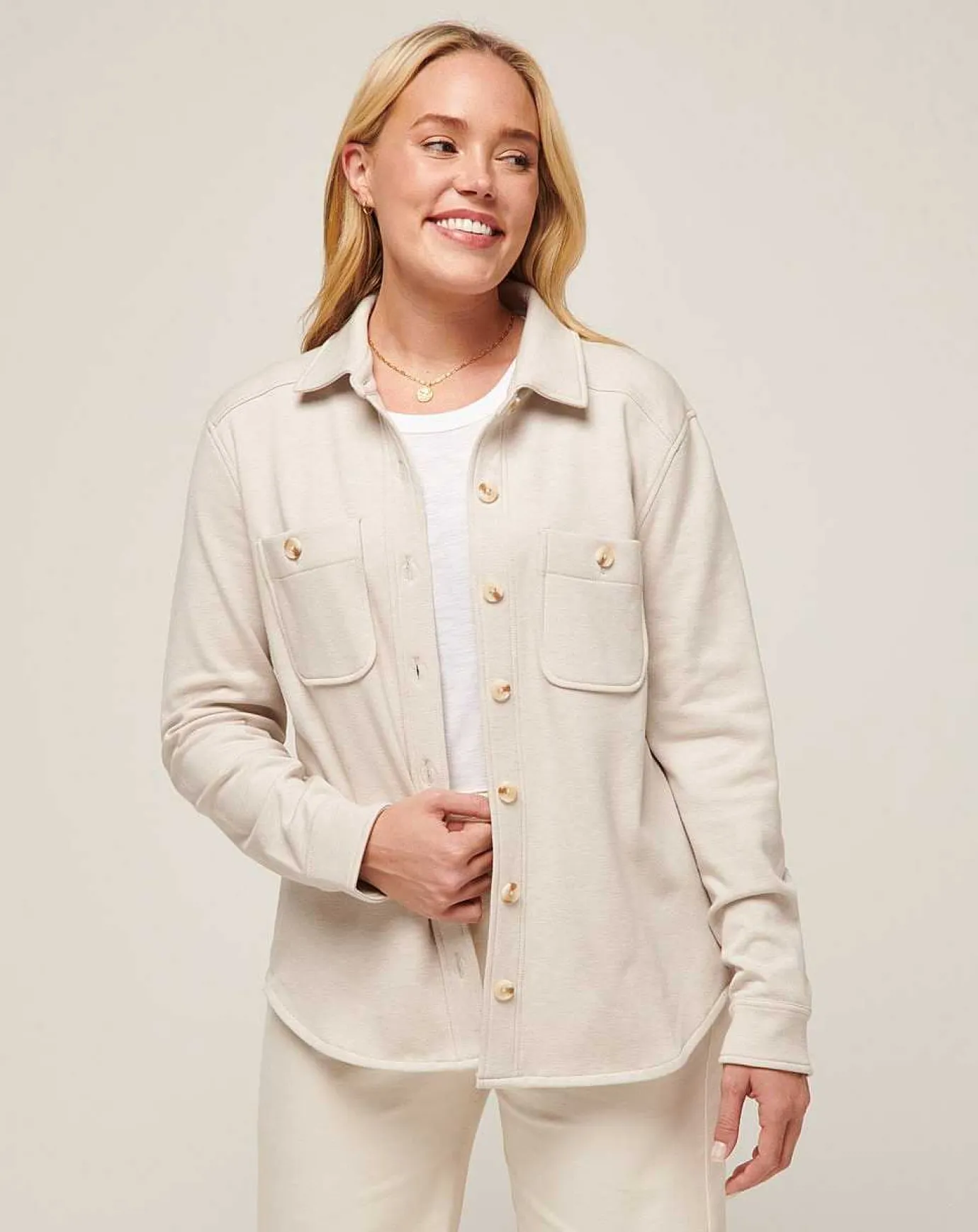 TravisMathew Cloud Fleece Shacket> Shirts & Tops