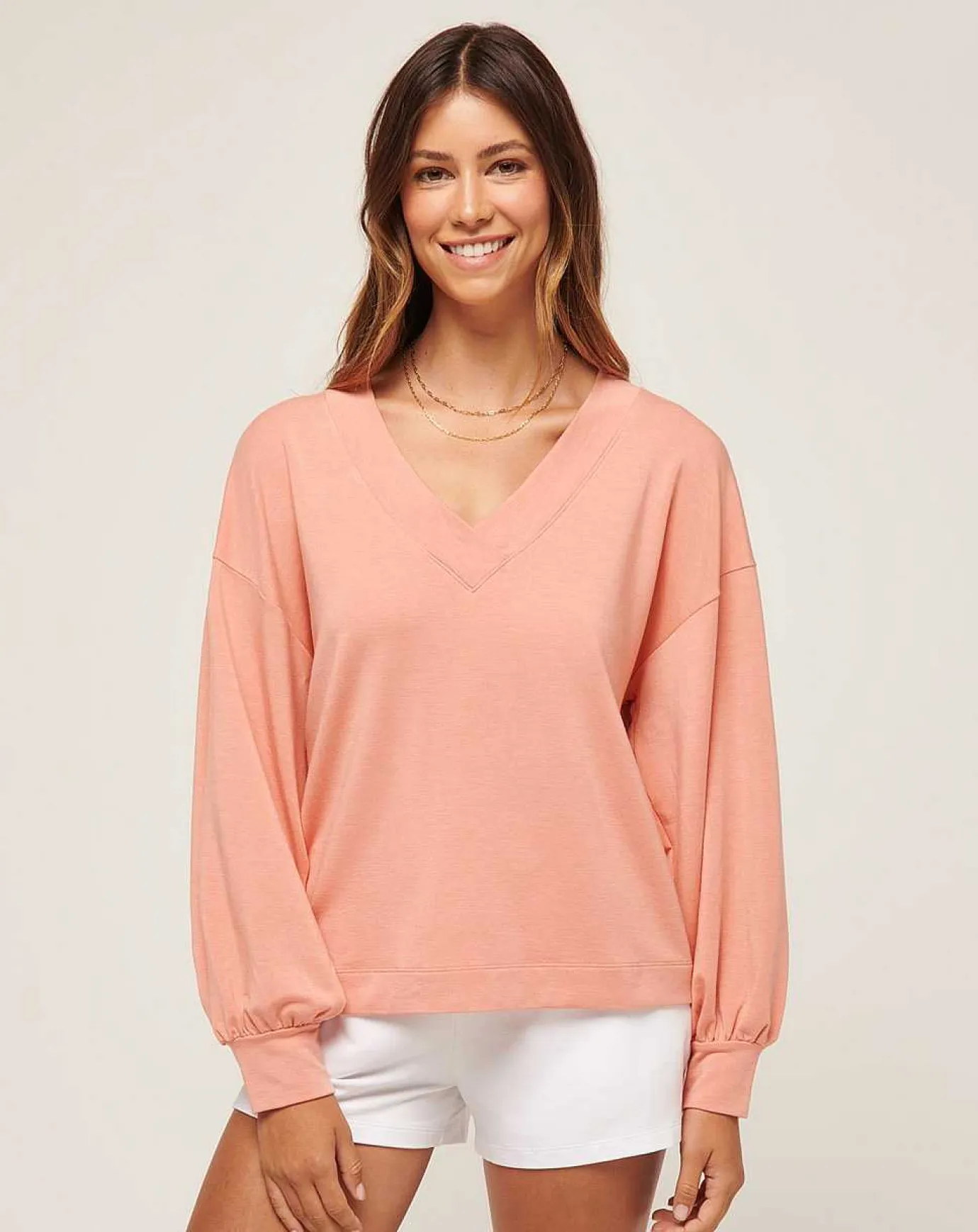 TravisMathew Cloud Terry Vneck Top> Shirts & Tops
