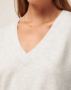 TravisMathew Cloud Terry Vneck Top><noscript><img width=
