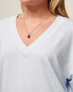 TravisMathew Cloud Terry Vneck Top><noscript><img width=