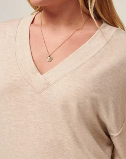 TravisMathew Cloud Terry Vneck Top> Shirts & Tops