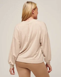 TravisMathew Cloud Terry Vneck Top><noscript><img width=
