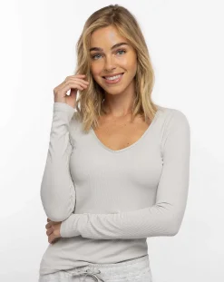 TravisMathew Favorite Day Long Sleeve V-Neck Top><noscript><img width=