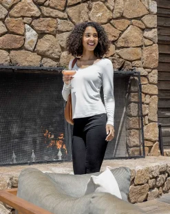 TravisMathew Favorite Day Long Sleeve V-Neck Top><noscript><img width=