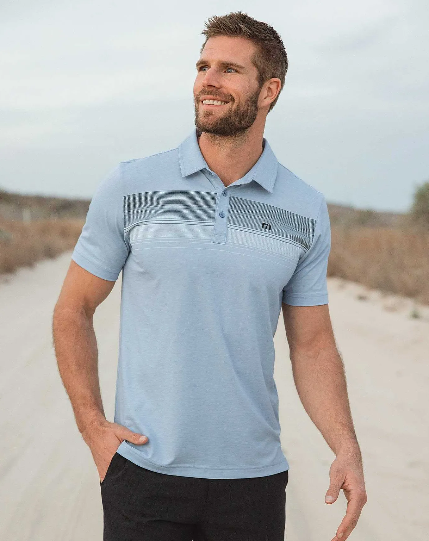 TravisMathew Green Canopy Polo> Polos