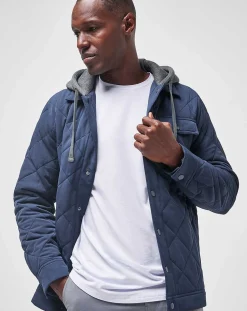 TravisMathew Grey Wave Full Zip Hoodie> Outerwear
