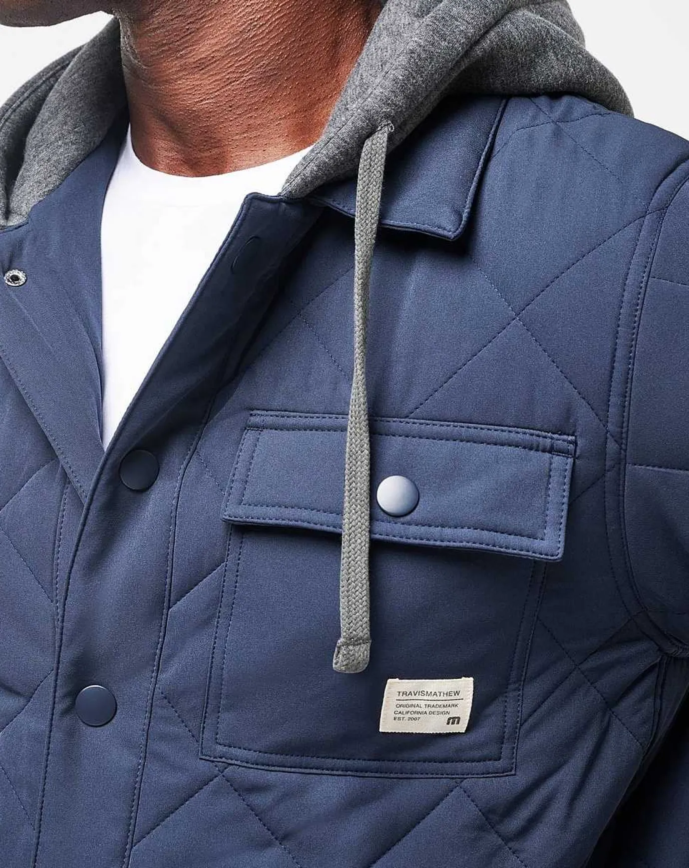 TravisMathew Grey Wave Full Zip Hoodie> Outerwear