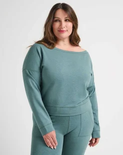 TravisMathew Portugal Off The Shoulder Ponte Top><noscript><img width=