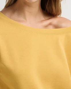 TravisMathew Portugal Off The Shoulder Ponte Top><noscript><img width=