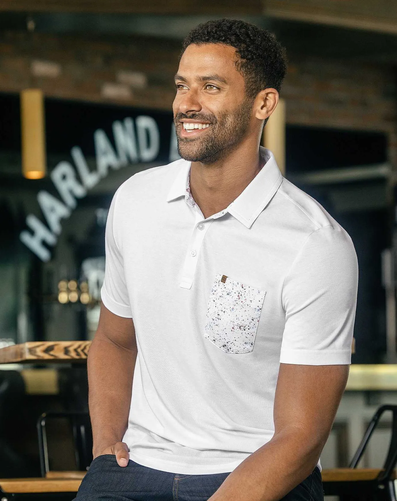 TravisMathew Splatter Pocket Polo> Polos