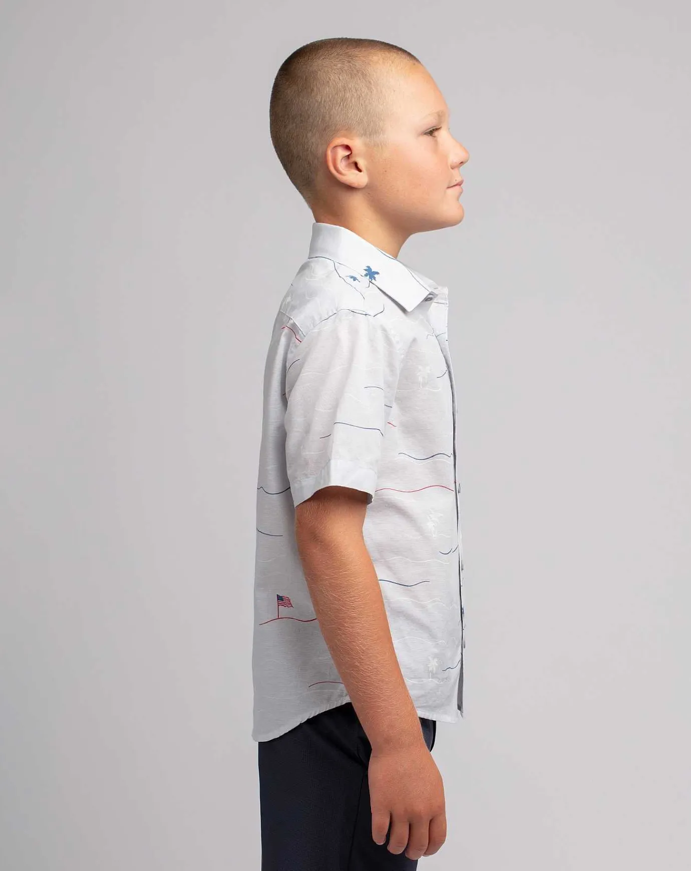 TravisMathew Star Spangled Banner Youth Button-Up> Youth Tops