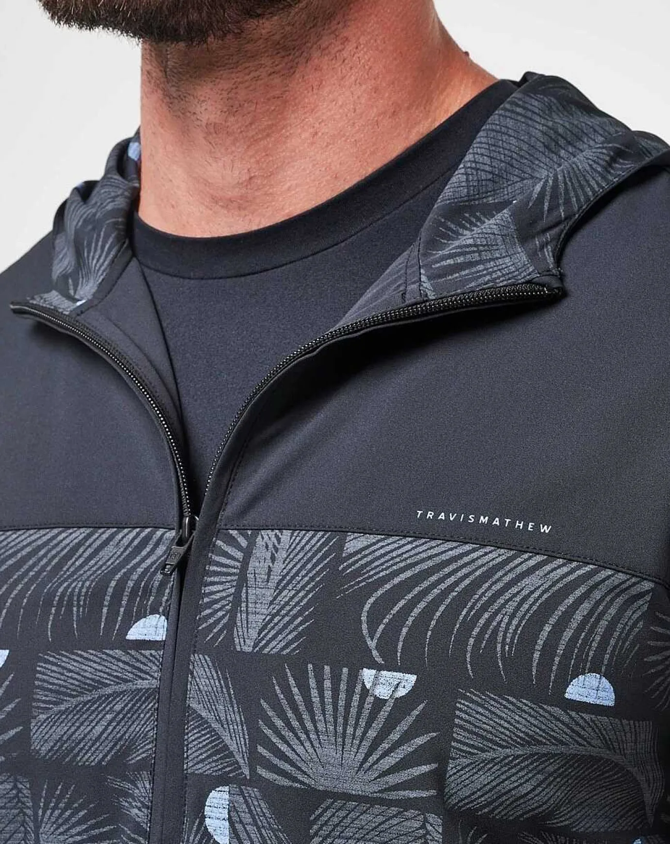 TravisMathew Tech Hoodie Striped Full Zip> Outerwear