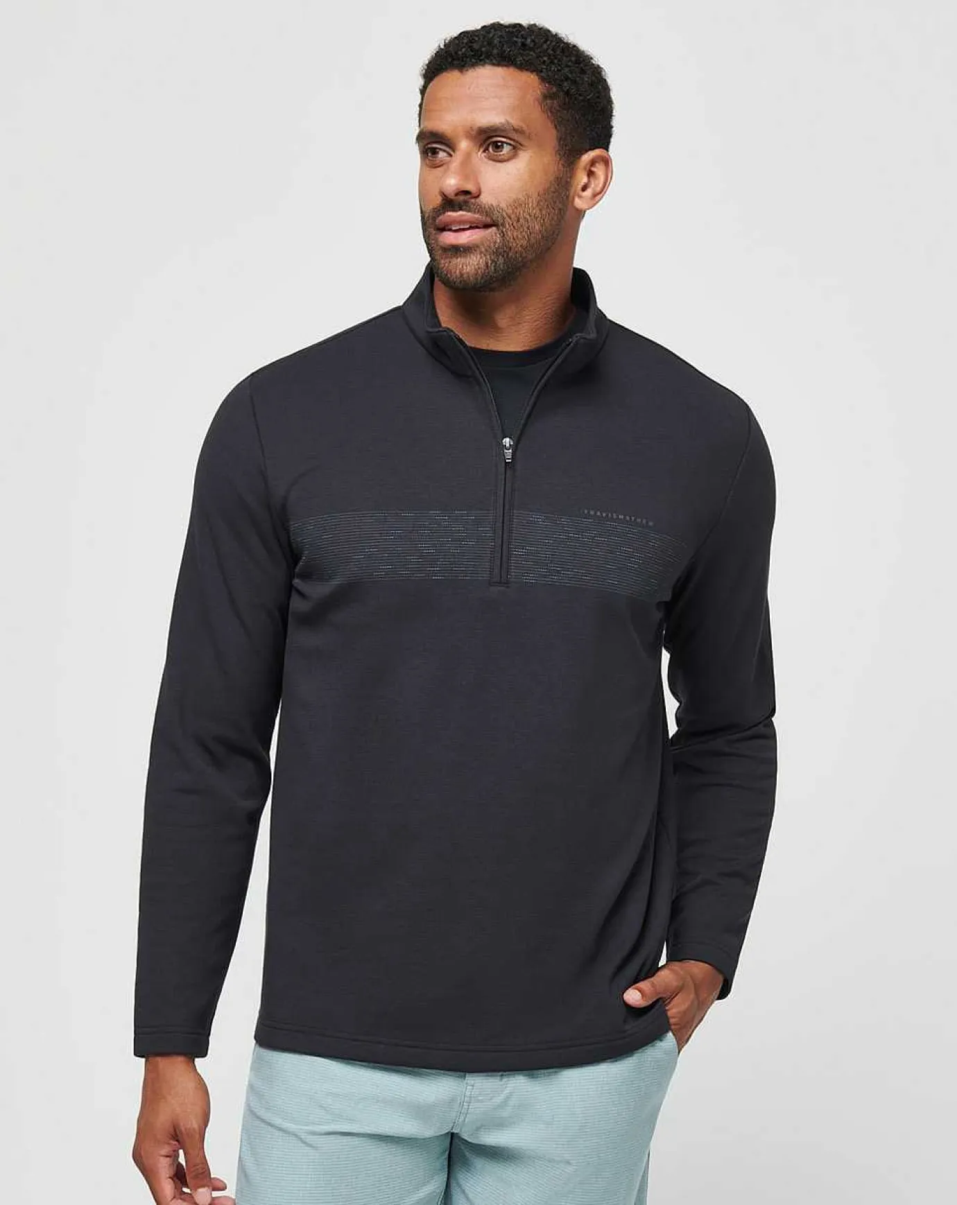 TravisMathew Upgraded Chest Stripe Quarter Zip> Quarter Zips