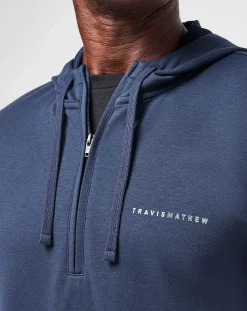TravisMathew Upgraded Palm Hoodie Quarter Zip><noscript><img width=