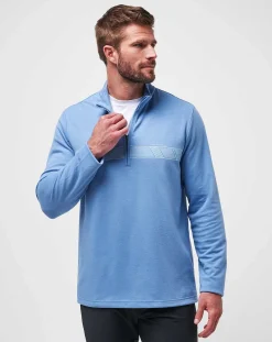 TravisMathew Upgraded Striped Quarter Zip> Quarter Zips