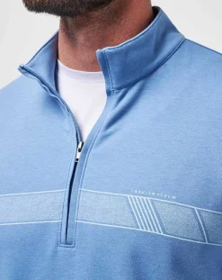 TravisMathew Upgraded Striped Quarter Zip><noscript><img width=